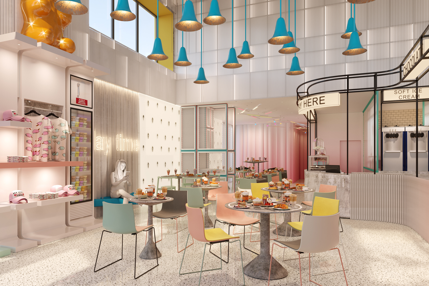 A Playful Ice Cream Parlour By Bishop Design That We Re Really Sweet On Commercial Interior Design