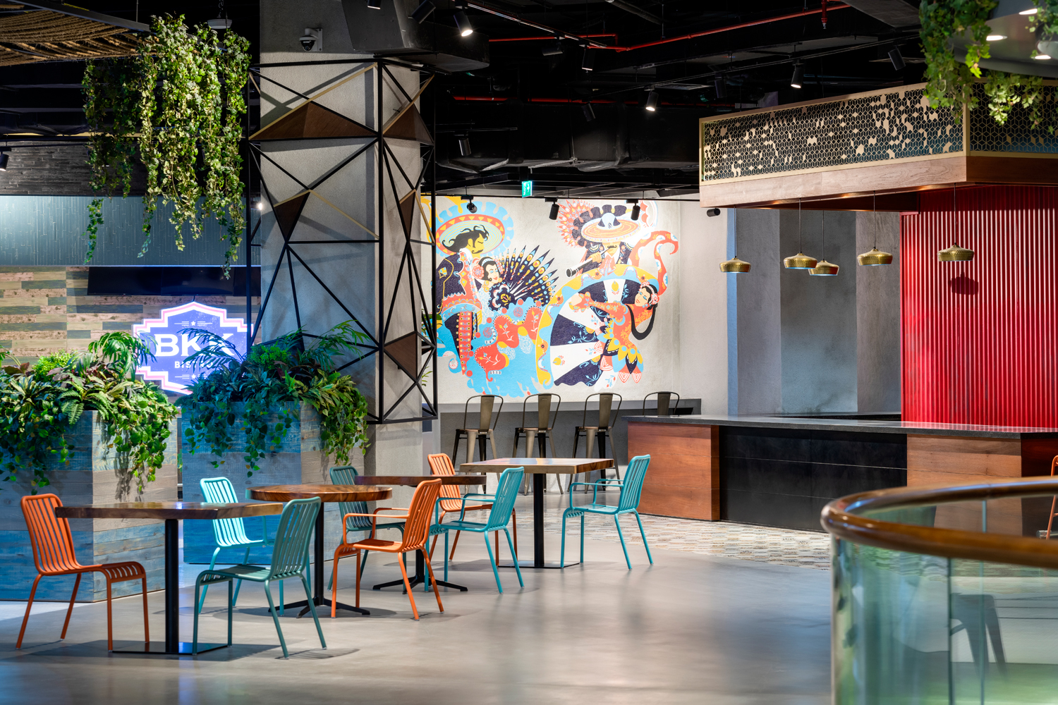 Noaf Interiors creates edgy retro-fitted vibe for new urban food hall ...