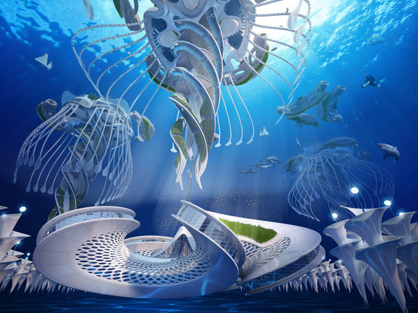 Architect Vincent Callebaut reveals underwater “Oceanscrapers 