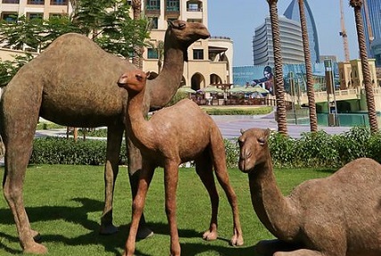 Camel sculptures grace Downtown Dubai - Commercial Interior Design