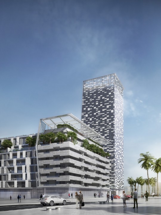 Completion announced for pixelated twin-tower Campbell Gray Living ...