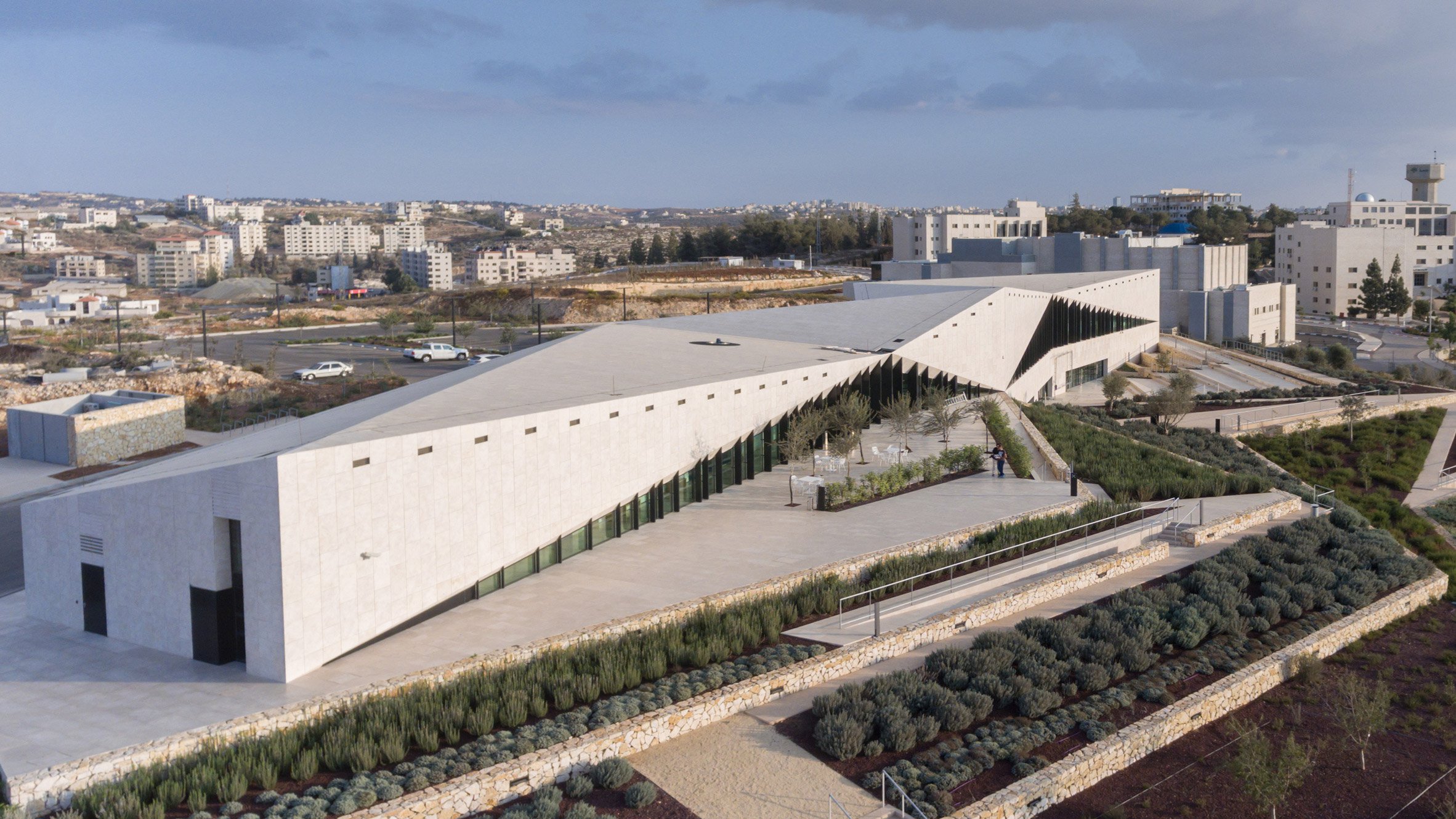 Irish architects complete limestoneclad Palestine Museum near Ramallah