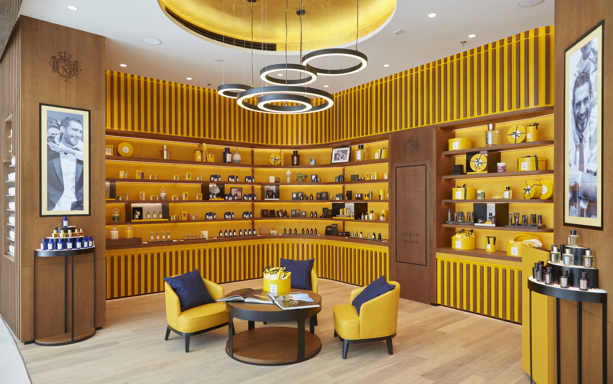 The Interior Of Acqua Di Parma Boutique By Kirei Studio References The Brand S Italian Roots Projects Kirei Studio Retail Design Dubai Retail Design Cid