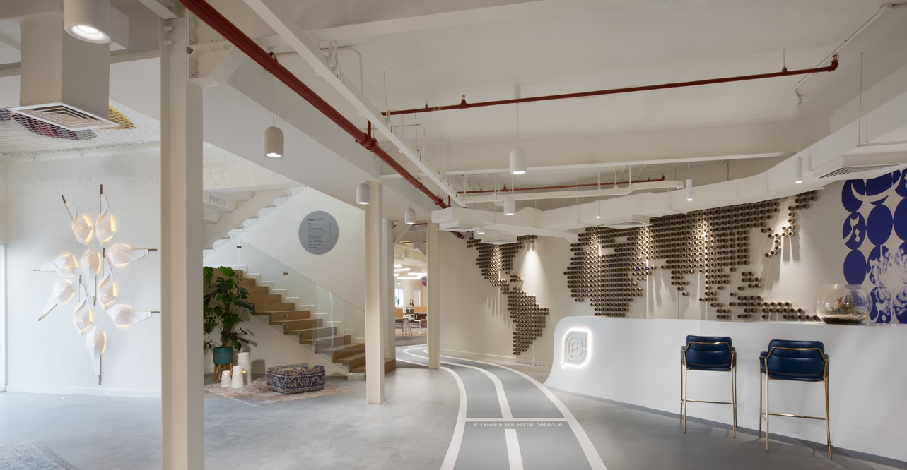 Office refurbishment by Dubai's VSDS features fireman's pole instead of ...